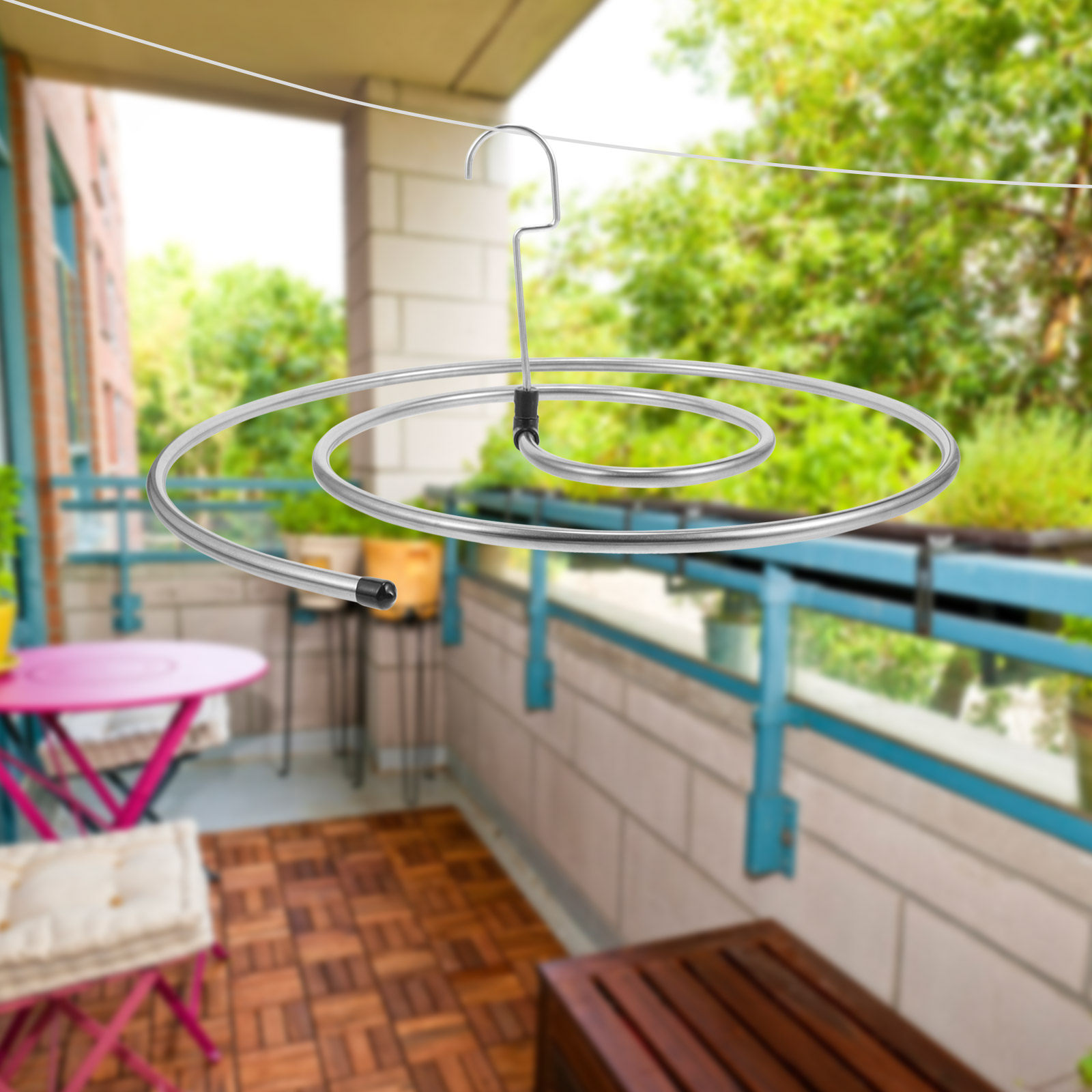 Space Blanket Heavy - 2Pcs Stainless Steel Spiral Clothes Hangers
