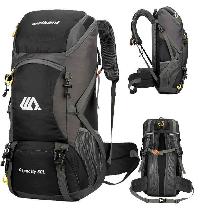 Outdoor Adventure Shoes - 50L Travel Backpack Camping Men Large