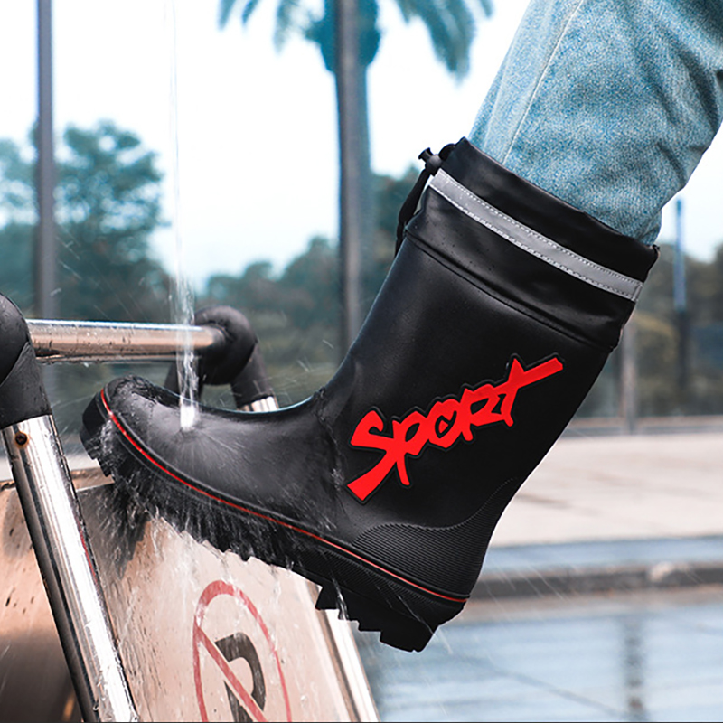 Mid-calf Rain Boots Men Slip-O - Outdoor Adventure Shoes 评论和价格