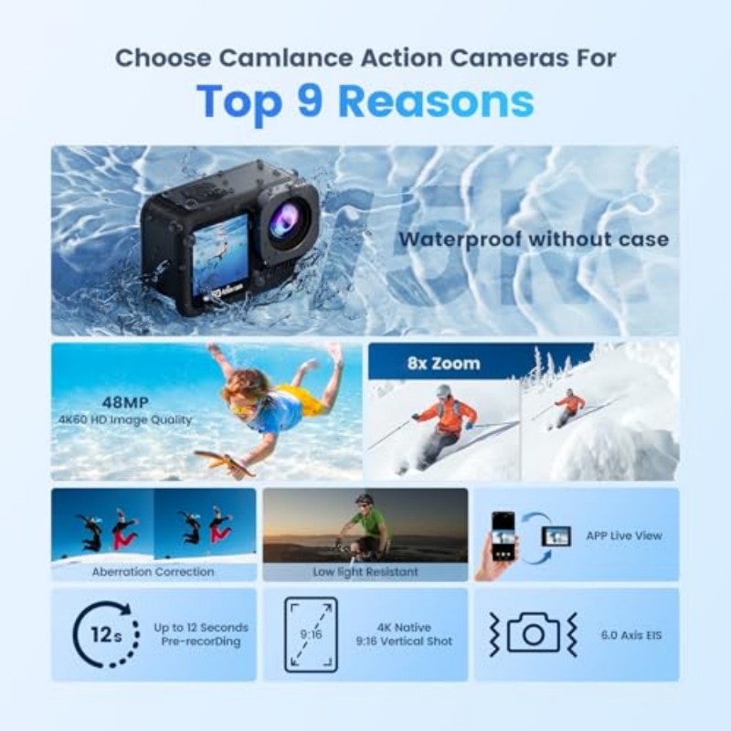Mini body camera, 2K action ca - Outdoor Adventure Series 评论和价格